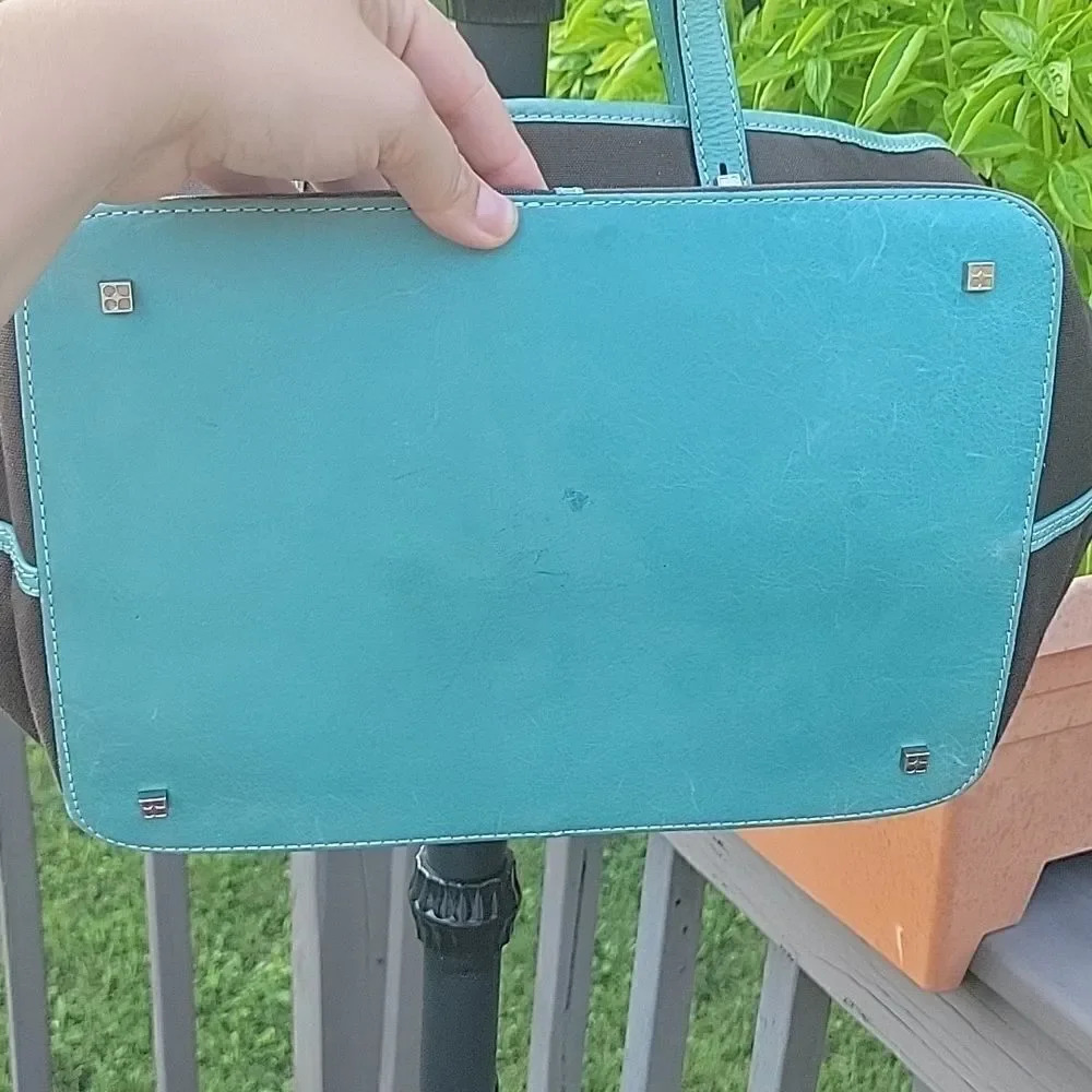 Kate spade brown canvas tote